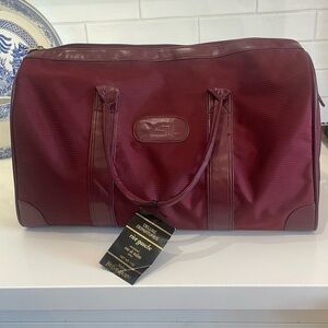 Yves Saint Laurent Burgundy Travel Duffle Bag—GORGEOUS—Large & Roomy—New W/Tags!